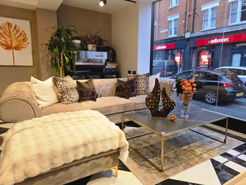 Atmacha Home And Living Outlet Modern Chesterfield Corner Sofa (Outlet) 260 x 200 cm Left Facing