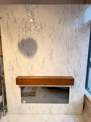 Atmacha Home And Living Outlet TV Panel With Fireplace(180cm) Ex Display Pearl TV Panel With Fireplace