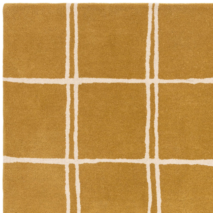 Atmacha Home And Living Rug Albany Grid Gold Rug