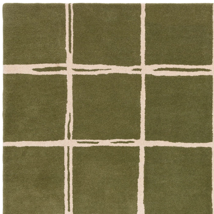 Atmacha Home And Living Rug Albany Grid Olive Rug