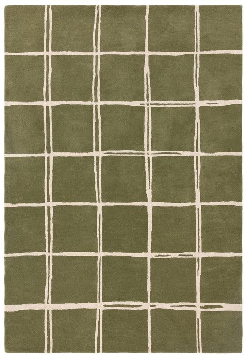 Atmacha Home And Living Rug Albany Grid Olive Rug