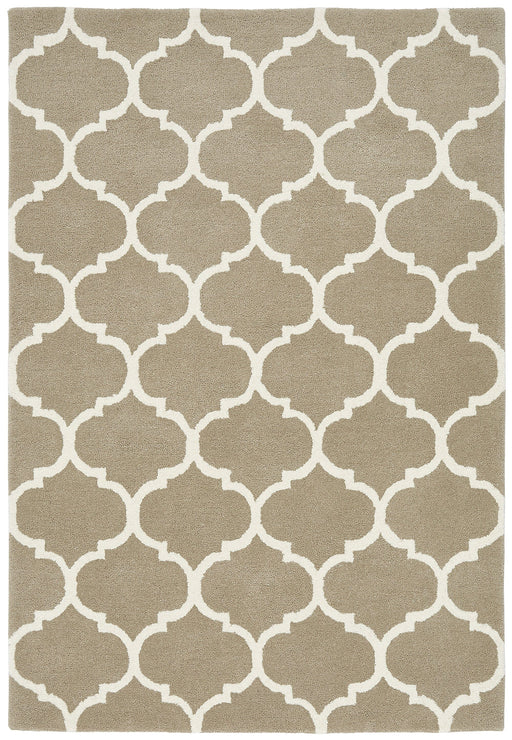 Atmacha Home And Living Rug Albany Ogee Camel Hand Tufted Contemporary Wool Rug