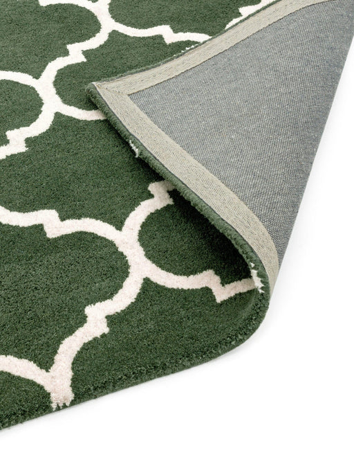 Atmacha Home And Living Rug Albany Ogee Green Hand Tufted Contemporary Wool Rug