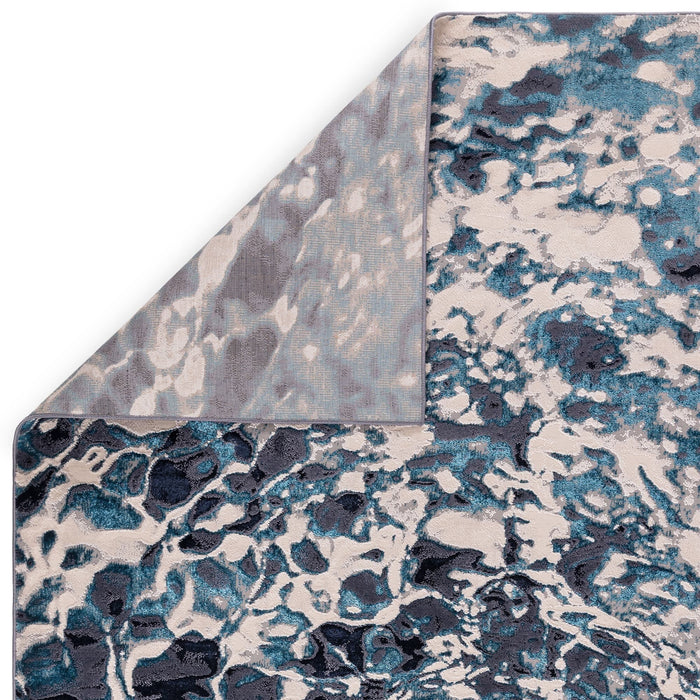 Atmacha Home And Living Rug Aurora Foam Metallic Blue Rug AU21