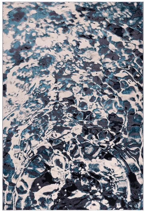 Atmacha Home And Living Rug Aurora Foam Metallic Blue Rug AU21