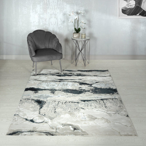 Atmacha Home And Living Rug Aurora Quartz Metallic Rug AU05