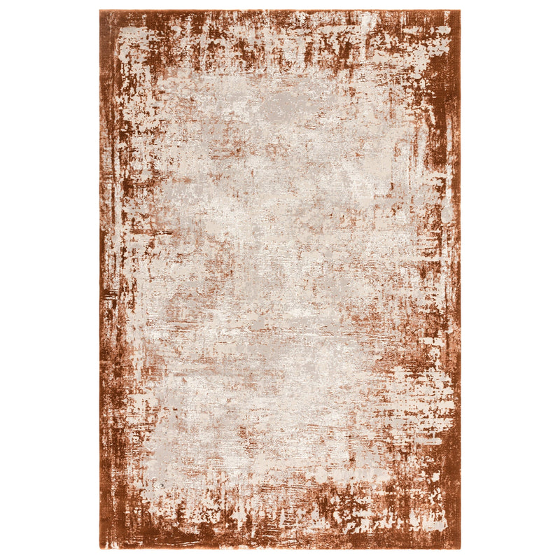 Atmacha Home And Living Rug Kuza Border Terracotta Rug