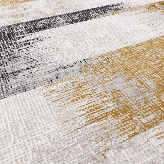 Atmacha Home And Living Rug Kuza Lines Gold Rug