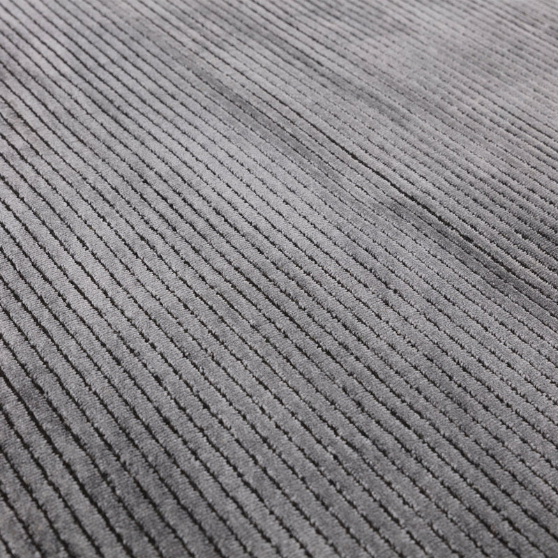 Atmacha Home And Living Rug Kuza Plain Stripe Charcoal Rug