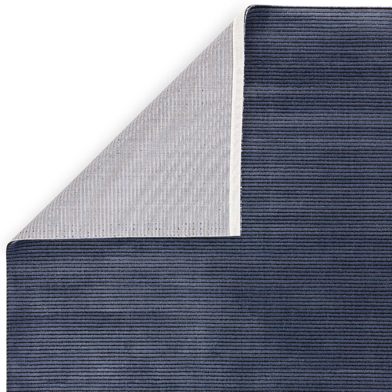 Atmacha Home And Living Rug Kuza Plain Stripe Navy Rug