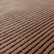 Atmacha Home And Living Rug Kuza Plain Stripe Terracotta Rug