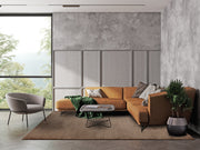 Atmacha Home And Living Rug Kuza Plain Stripe Terracotta Rug