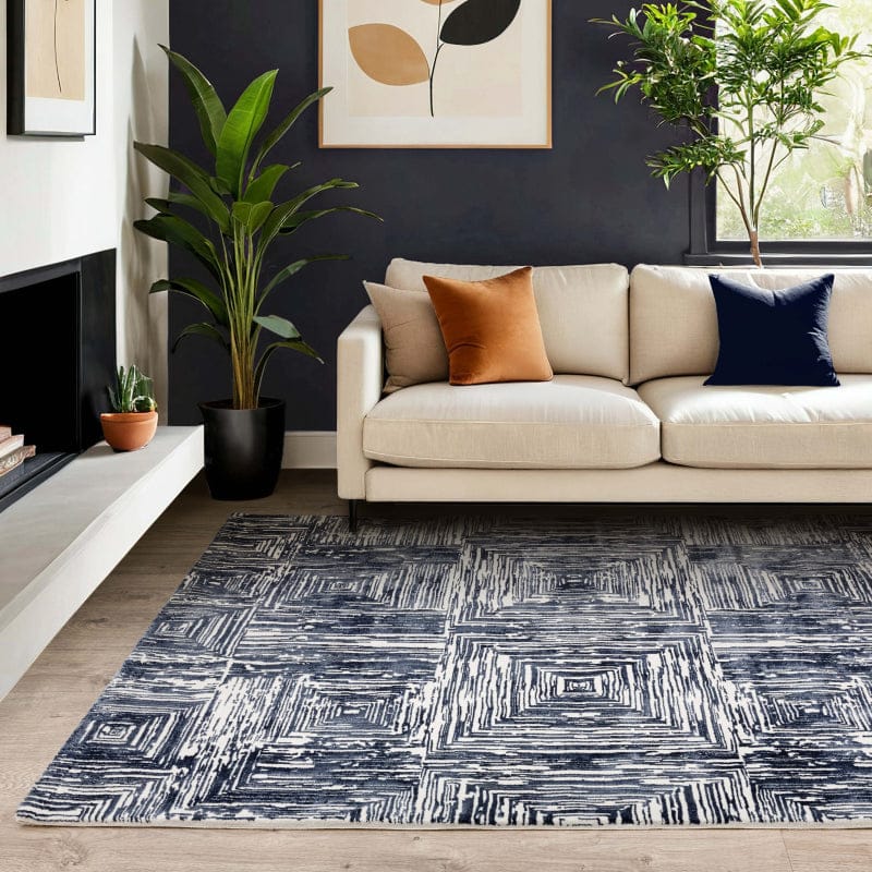 Atmacha Home And Living Rug Kuza Portrait Navy Rug