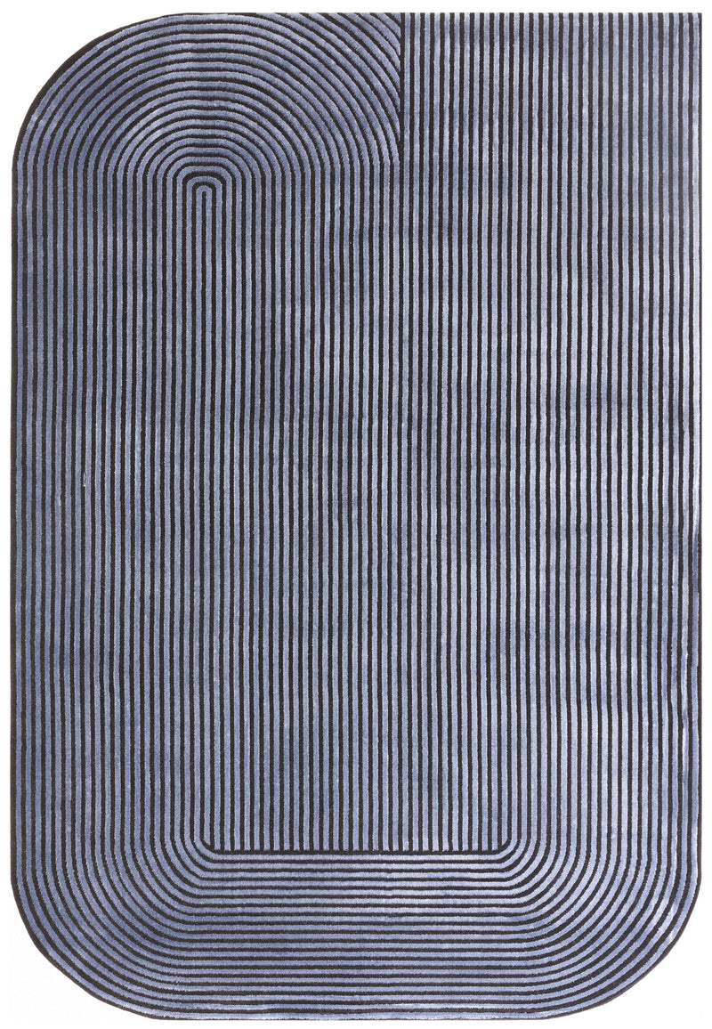 Atmacha Home And Living Rug Kuza Shape Black / Navy Rug