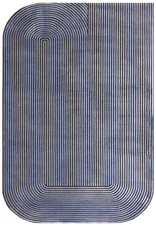 Atmacha Home And Living Rug Kuza Shape Black / Navy Rug