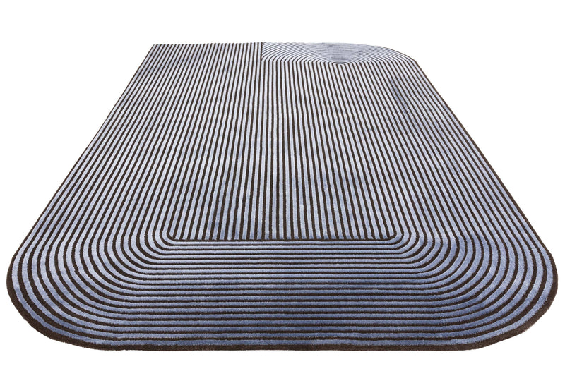 Atmacha Home And Living Rug Kuza Shape Black / Navy Rug