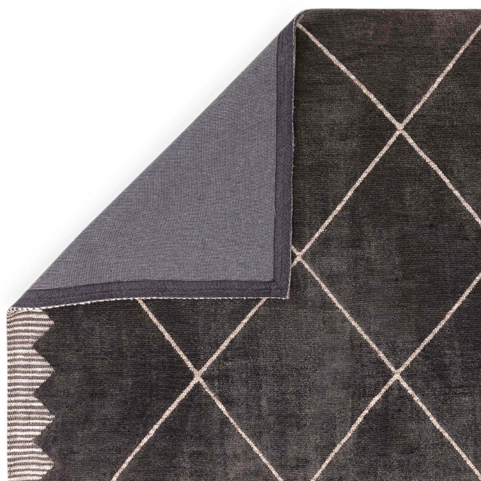 Atmacha Home And Living Rug Mason Diamond Black Rug