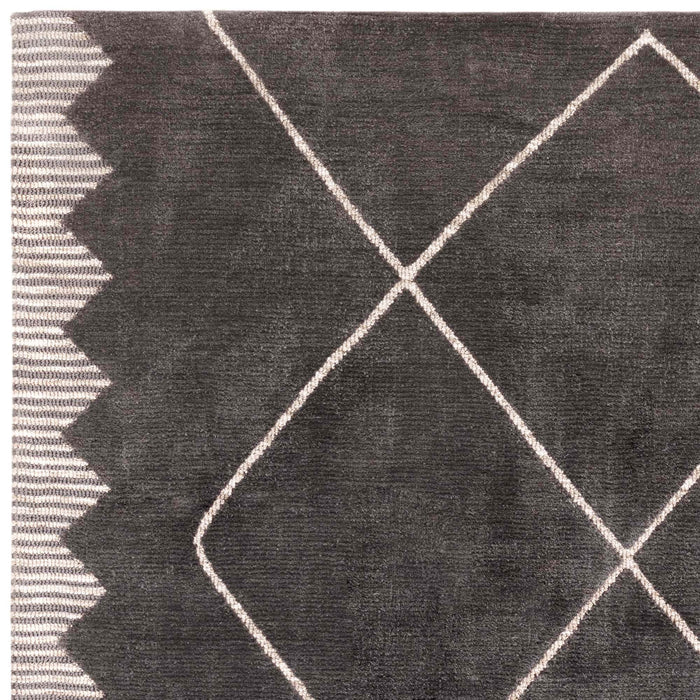 Atmacha Home And Living Rug Mason Diamond Black Rug