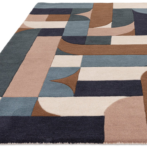 Atmacha Home And Living Rug Matrix Klotski Teal Rug MAX89