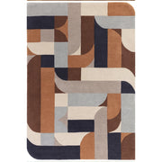 Atmacha Home And Living Rug Matrix Klotski Terracotta Rug MAX88