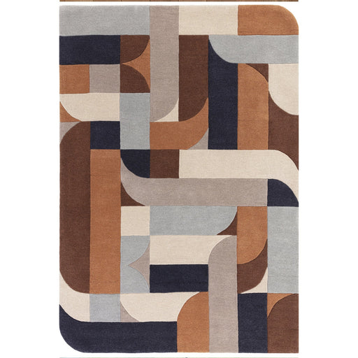 Atmacha Home And Living Rug Matrix Klotski Terracotta Rug MAX88