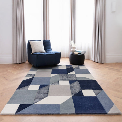 Atmacha Home And Living Rug Matrix Memphis Blue Rug MAX101