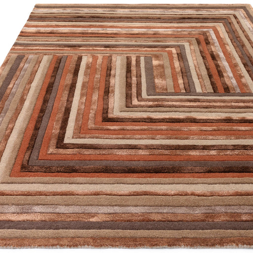 Atmacha Home And Living Rug Matrix Network Terracotta Rug MAX80