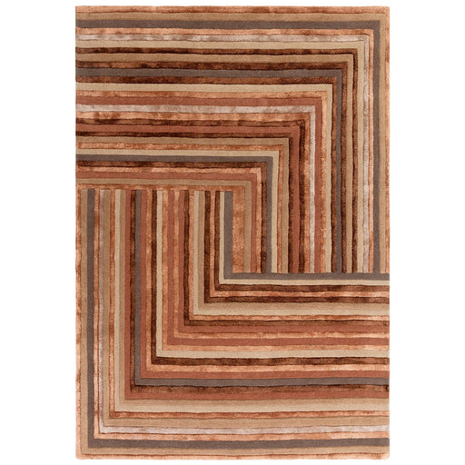 Atmacha Home And Living Rug Matrix Network Terracotta Rug MAX80