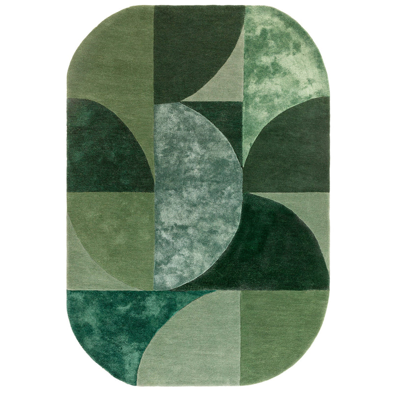 Atmacha Home And Living Rug Matrix Oval Forest Rug MAX75