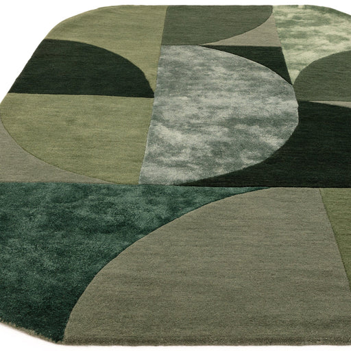 Atmacha Home And Living Rug Matrix Oval Forest Rug MAX75