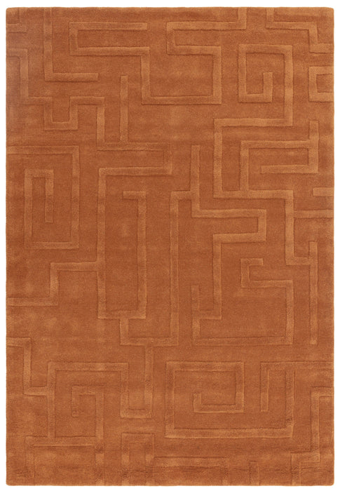 Atmacha Home And Living Rug Maze Rust Rug