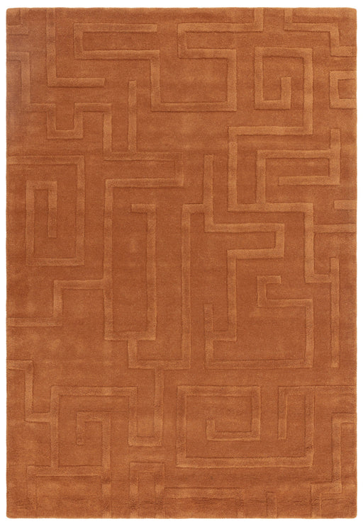 Atmacha Home And Living Rug Maze Rust Rug