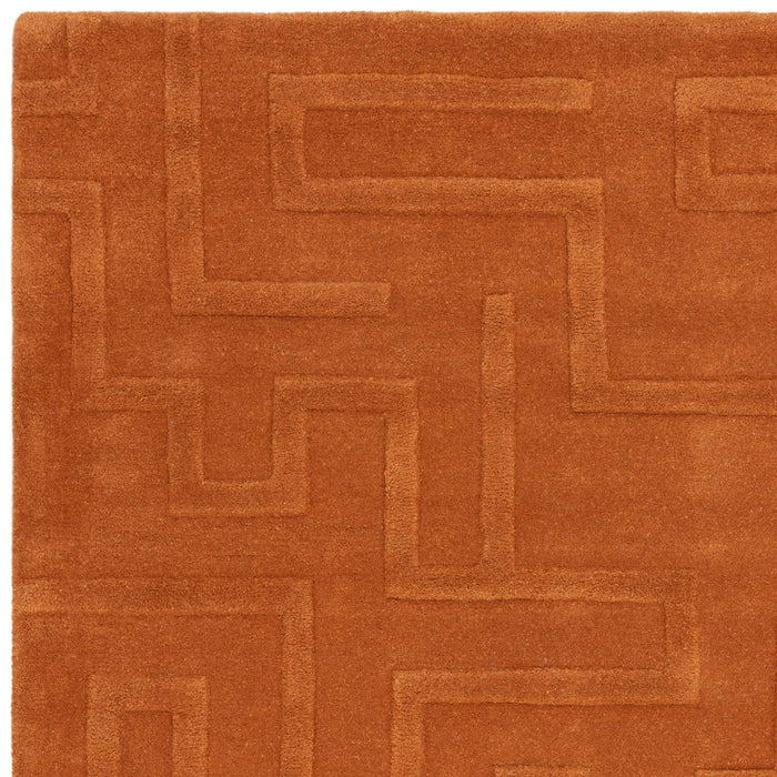 Atmacha Home And Living Rug Maze Rust Rug