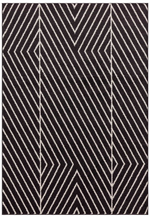 Atmacha Home And Living Rug Muse Black Linear Rug MU10