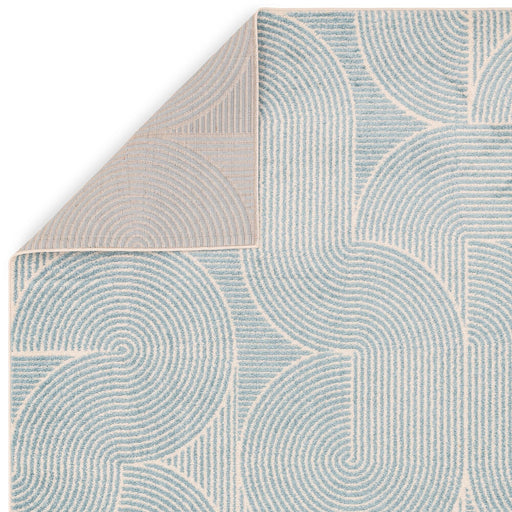 Atmacha Home And Living Rug Muse Blue Swirl Rug MU02