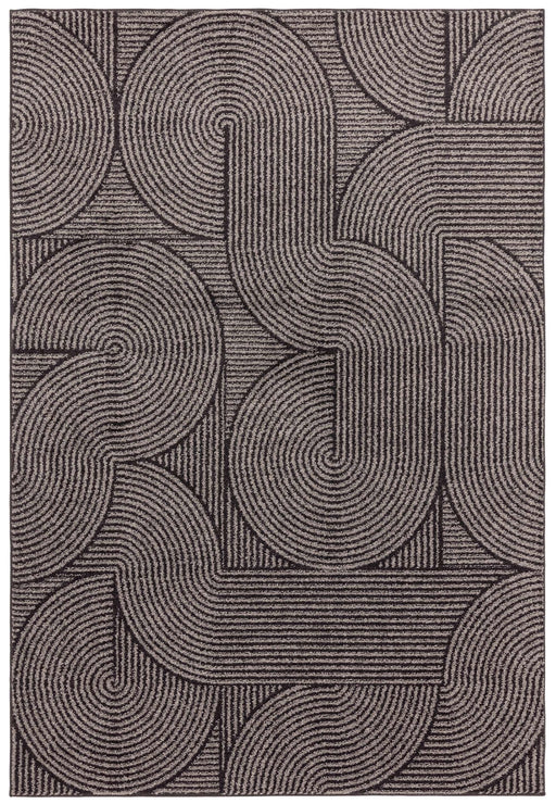 Atmacha Home And Living Rug Muse Charcoal Swirl Rug MU01