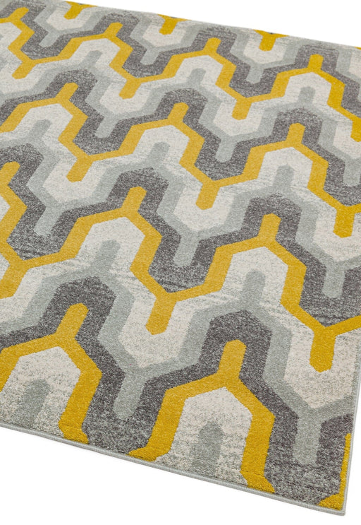 Atmacha Home And Living Rug Nova Geo Yellow Rug NV14