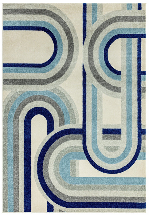 Atmacha Home And Living Rug Nova Retro Blue Rug NV30