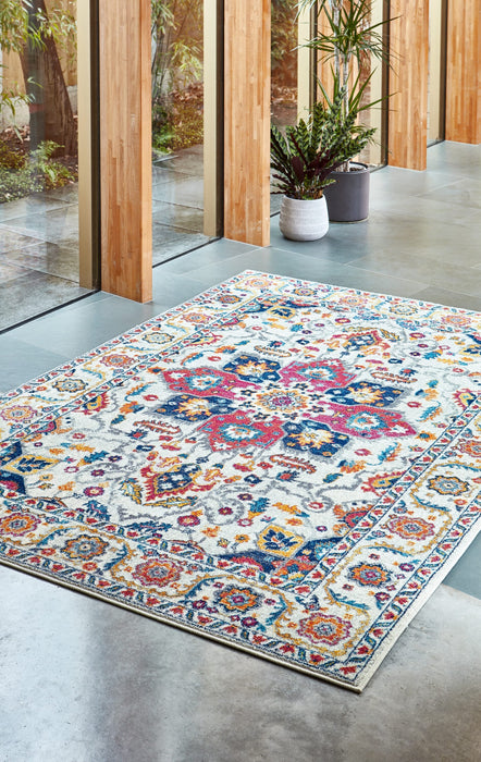 Atmacha Home And Living Rug Nova White Multi Rug NV24