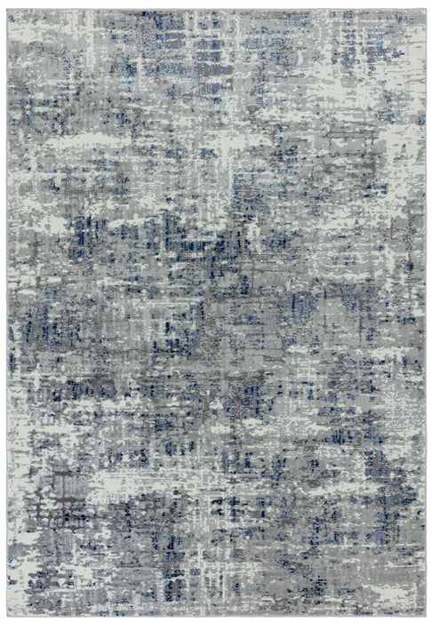 Atmacha Home And Living Rug Orion Abstract Blue Metallic Rug OR04