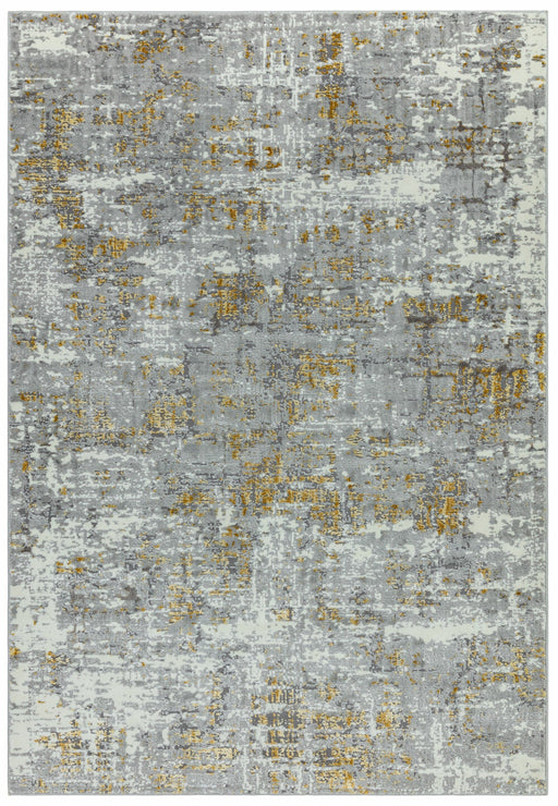 Atmacha Home And Living Rug Orion Abstract Yellow Metallic Rug OR07