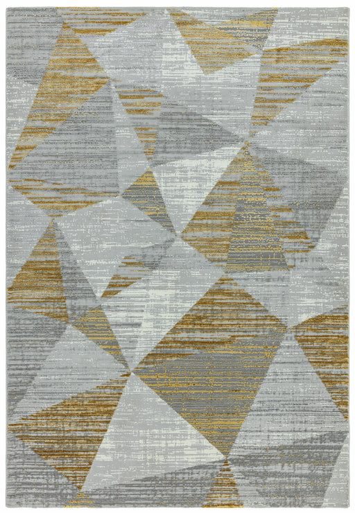 Atmacha Home And Living Rug Orion Blocks Yellow Metallic Rug OR12