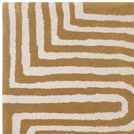 Atmacha Home And Living Rug Reef Curve Ochre Rug RF28