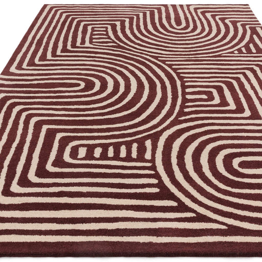 Atmacha Home And Living Rug Reef Curve Plum Rug RF29