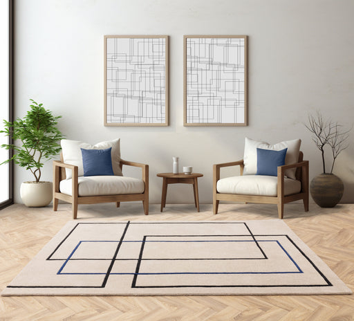 Atmacha Home And Living Rug Reef Outline Blue Rug RF19