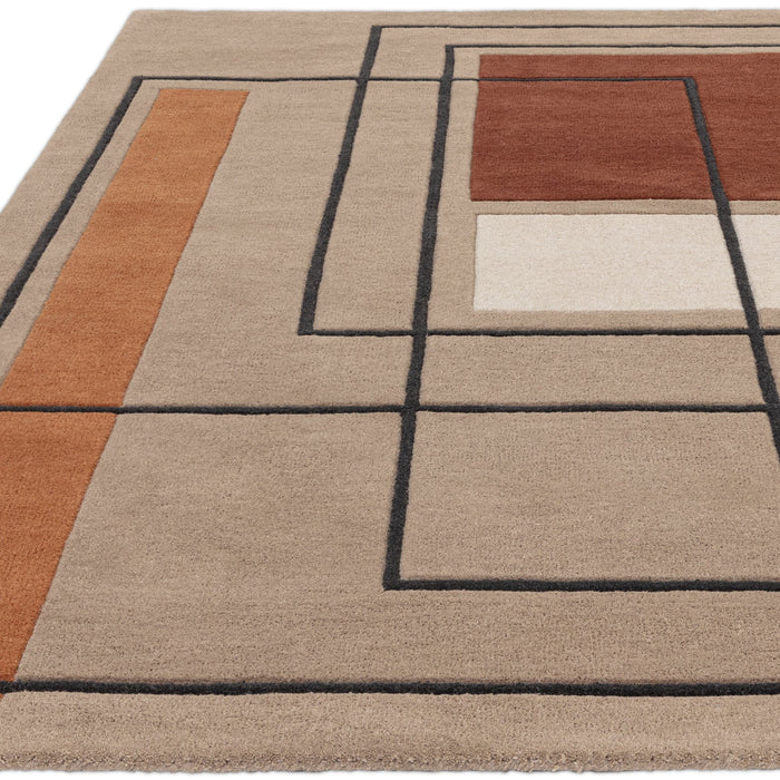 Atmacha Home And Living Rug Reef Outline Terracotta Rug RF20