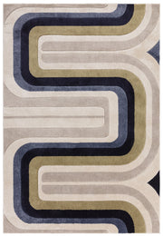 Atmacha Home And Living Rug Sketch Contour Blue Rug SK18