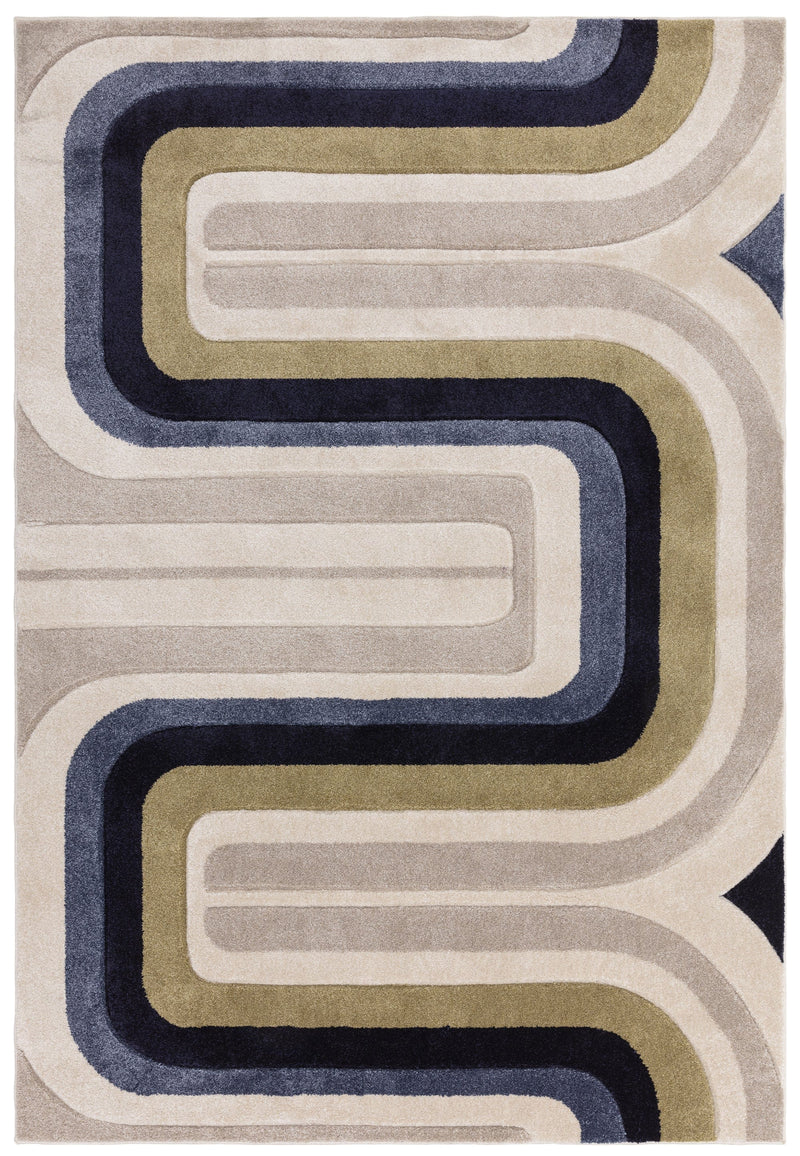 Atmacha Home And Living Rug Sketch Contour Blue Rug SK18