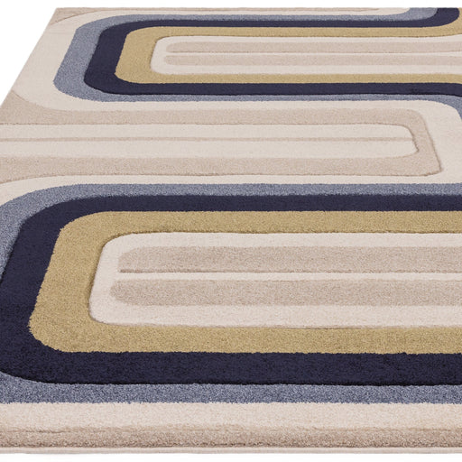 Atmacha Home And Living Rug Sketch Contour Blue Rug SK18