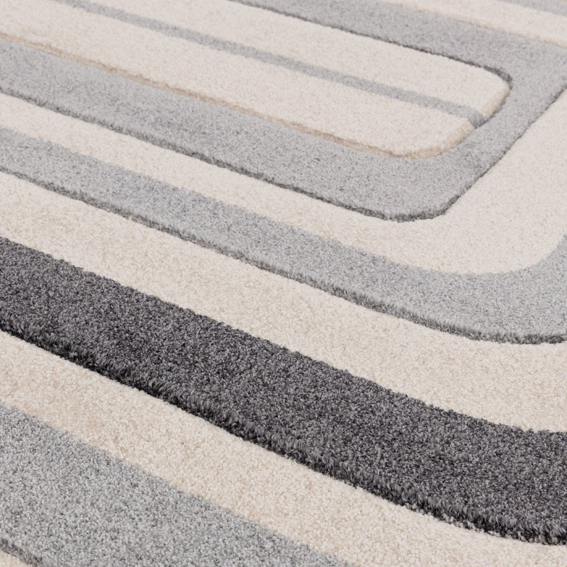 Atmacha Home And Living Rug Sketch Contour Grey Rug SK17